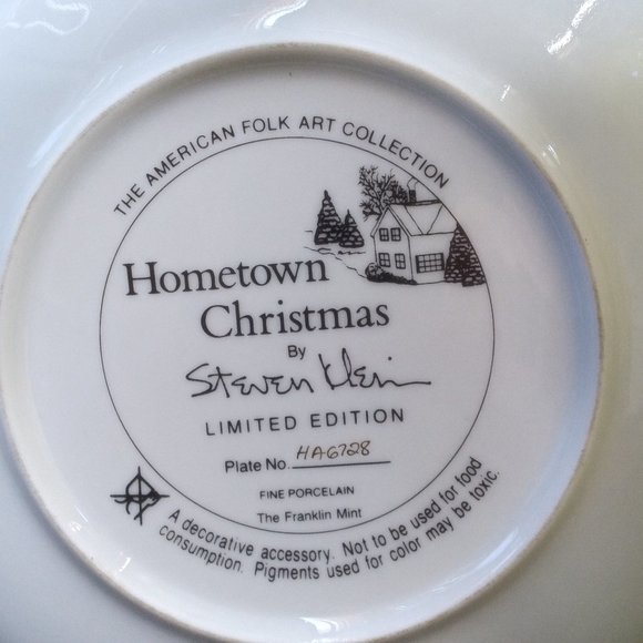 Collectors HOMETOWN CHRISTMAS PLATE 8" - Picture 2 of 2